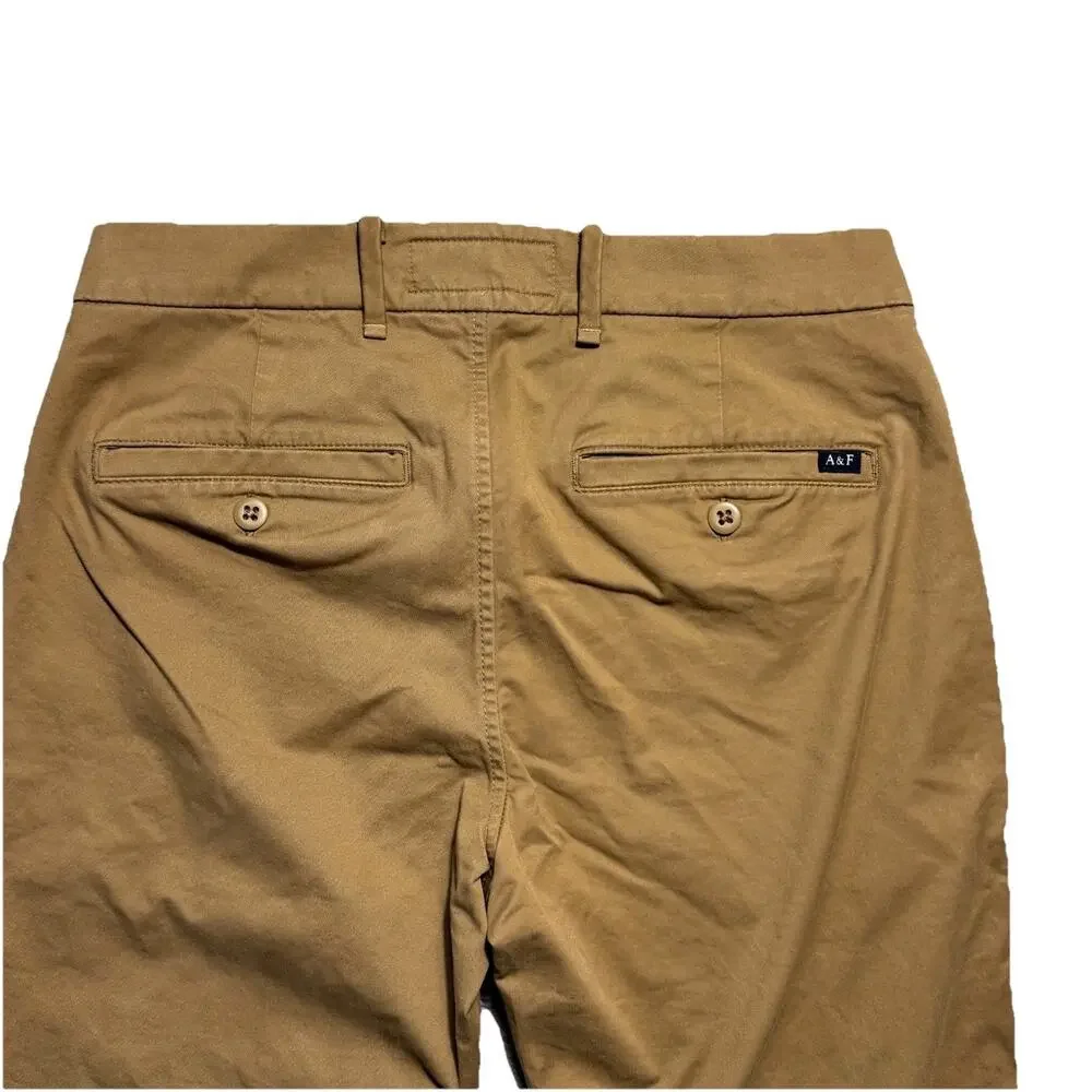 Abercrombie & Fitch Mens Cotton Stretch Slim Fit Chino Pants 29 x 30 Preppy